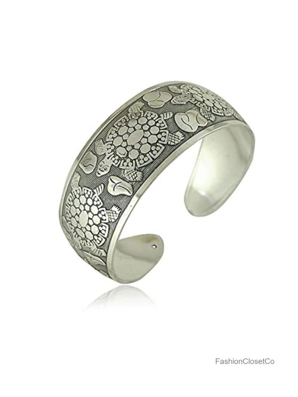 Vintage Bohemian Carved Cuff Bracelet - Wide Hammered Bangle for Women